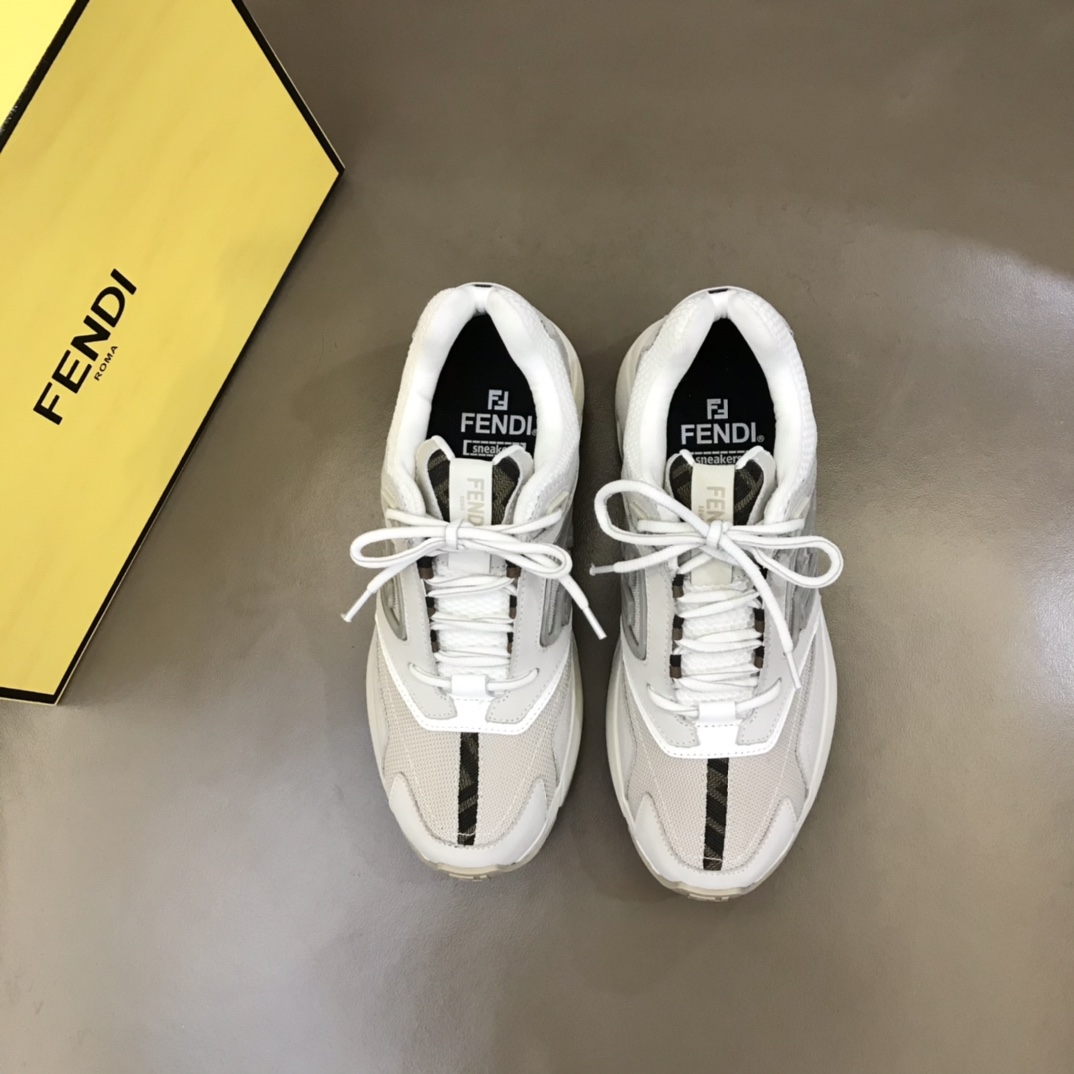 F**di FD Faster Trainers Sneakers White For Men 7E1555AKX6F1ICF