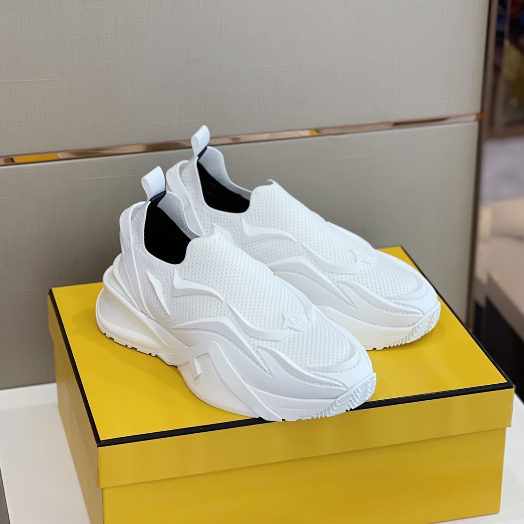 F**di FD Flow Running Sneakers White For Men 7E1504AHI8F0V4D