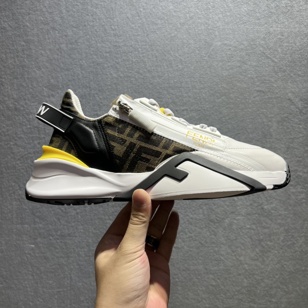 F**di FD Flow Sneakers White For Men 7E1392AJZHF1HGR