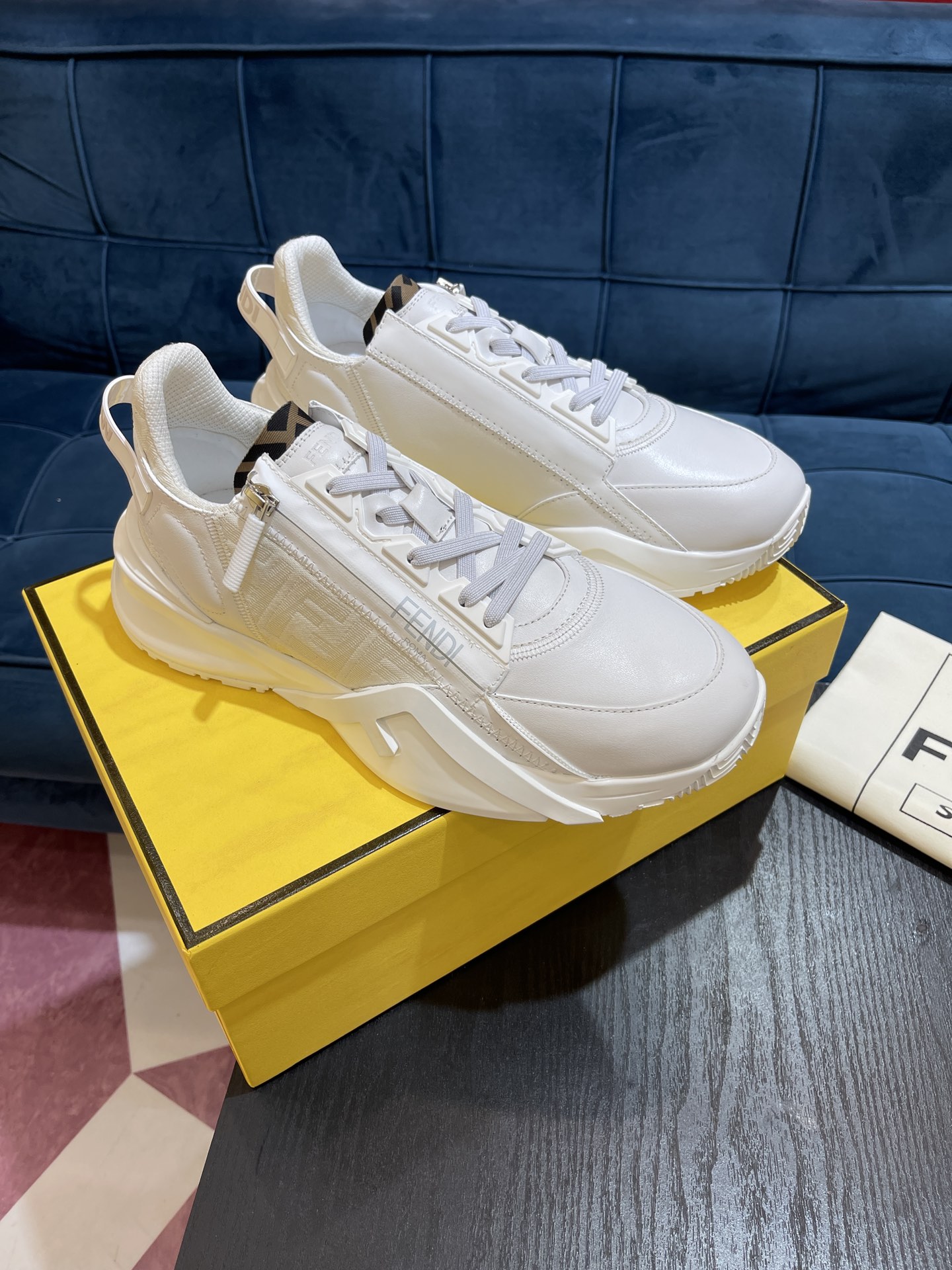 F**di FD Flow Sneakers White For Men 7E1392AK1QF1HGQ