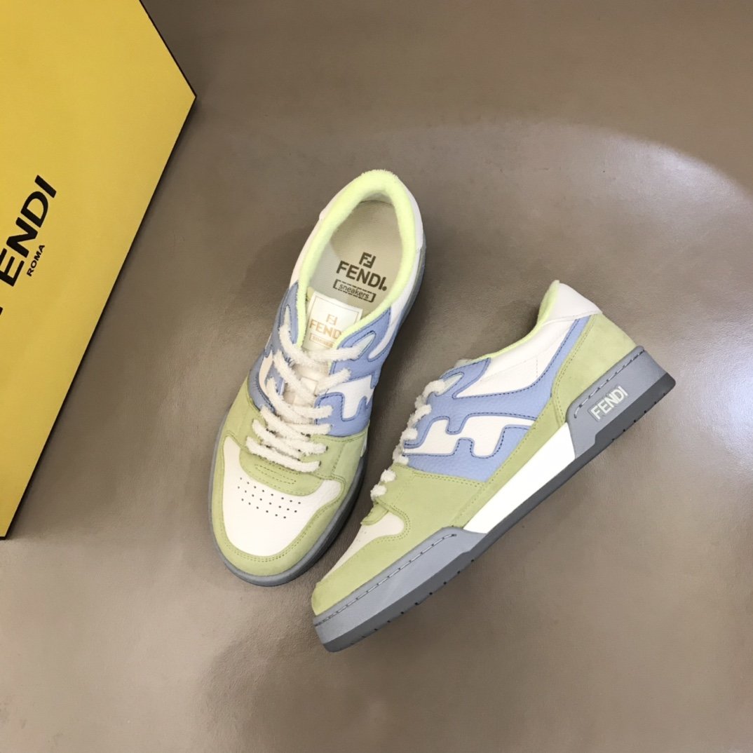 F**di FD Match Low Tops Sneakers Light Green For Men