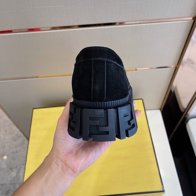 F**di FD O’Lock Nubuck Loafers Brown For Men