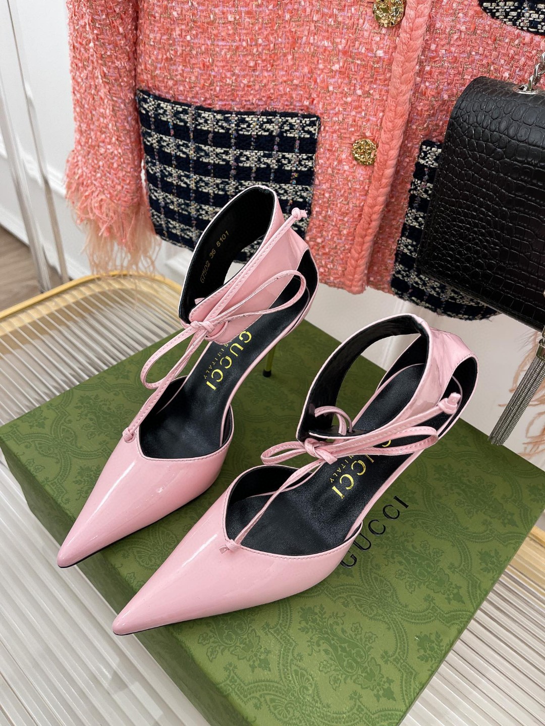 Gvc*1 High Heel Patent Pump Pink For Women