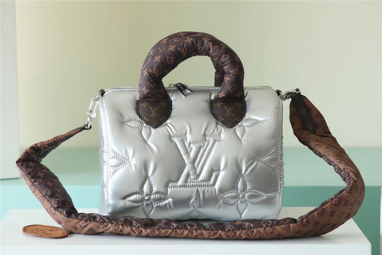 L0vis Vvtt0n Speedy Bandoulière 25 Bag Sliver Blue For Women‎ 9.8n/25cm M20973