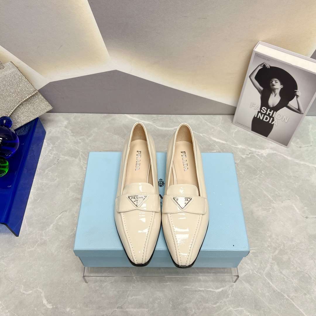 Pra*a Patent Loafers White For Women