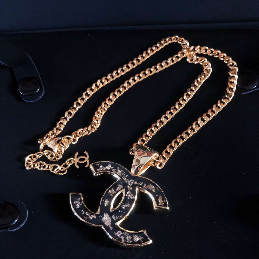 Ch**el CC Necklaces Black For Women
