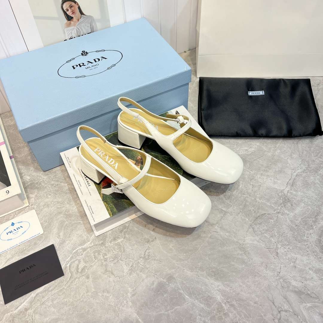 Pra*a Slingback Exull Pumps White For Women