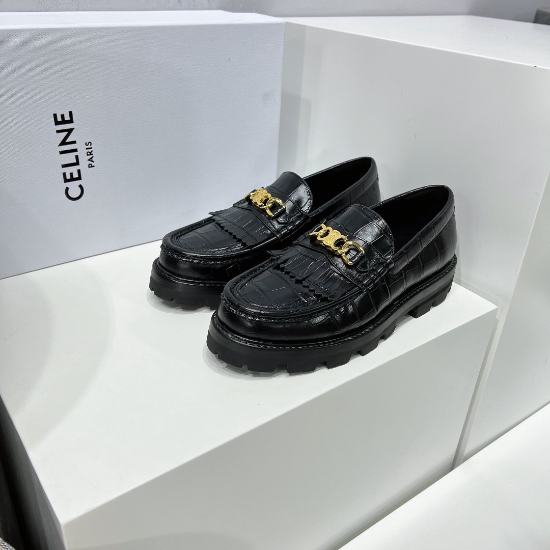 Ce1i*e Margaret Loafer With Triomphe Black For Women