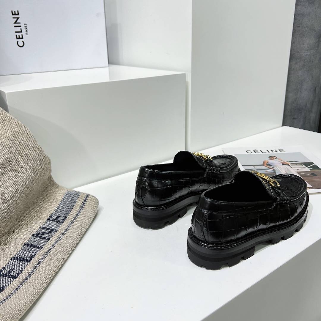 Ce1i*e Margaret Loafer With Triomphe Black For Women