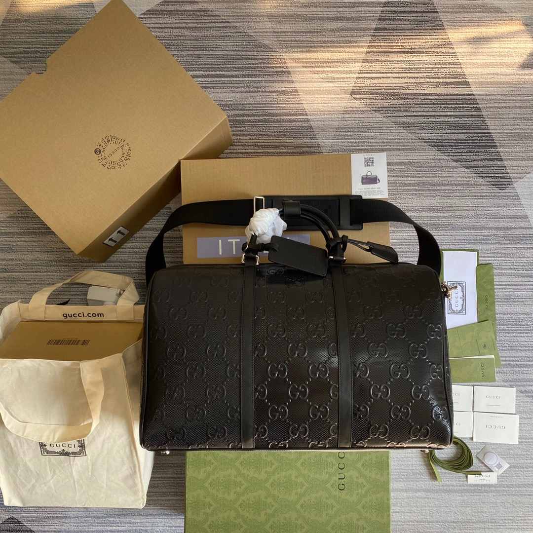 Gvc*1 Jumbo Gg Duffle Bag Black/White 15.9 in/40cm