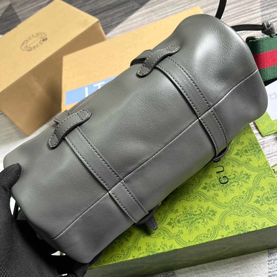 Gvc*1 Small Duffle Bag With Tonal Double G Black/Green Khaki/Grey 11.2 in/28.5cm 725701 AABDE 1060