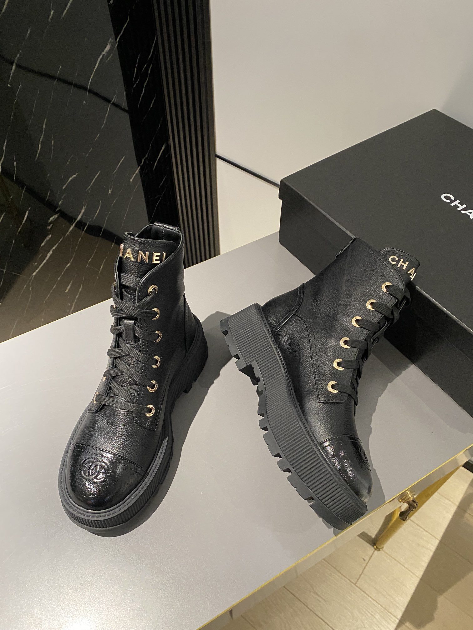 Ch**el Short Boots Black For Women