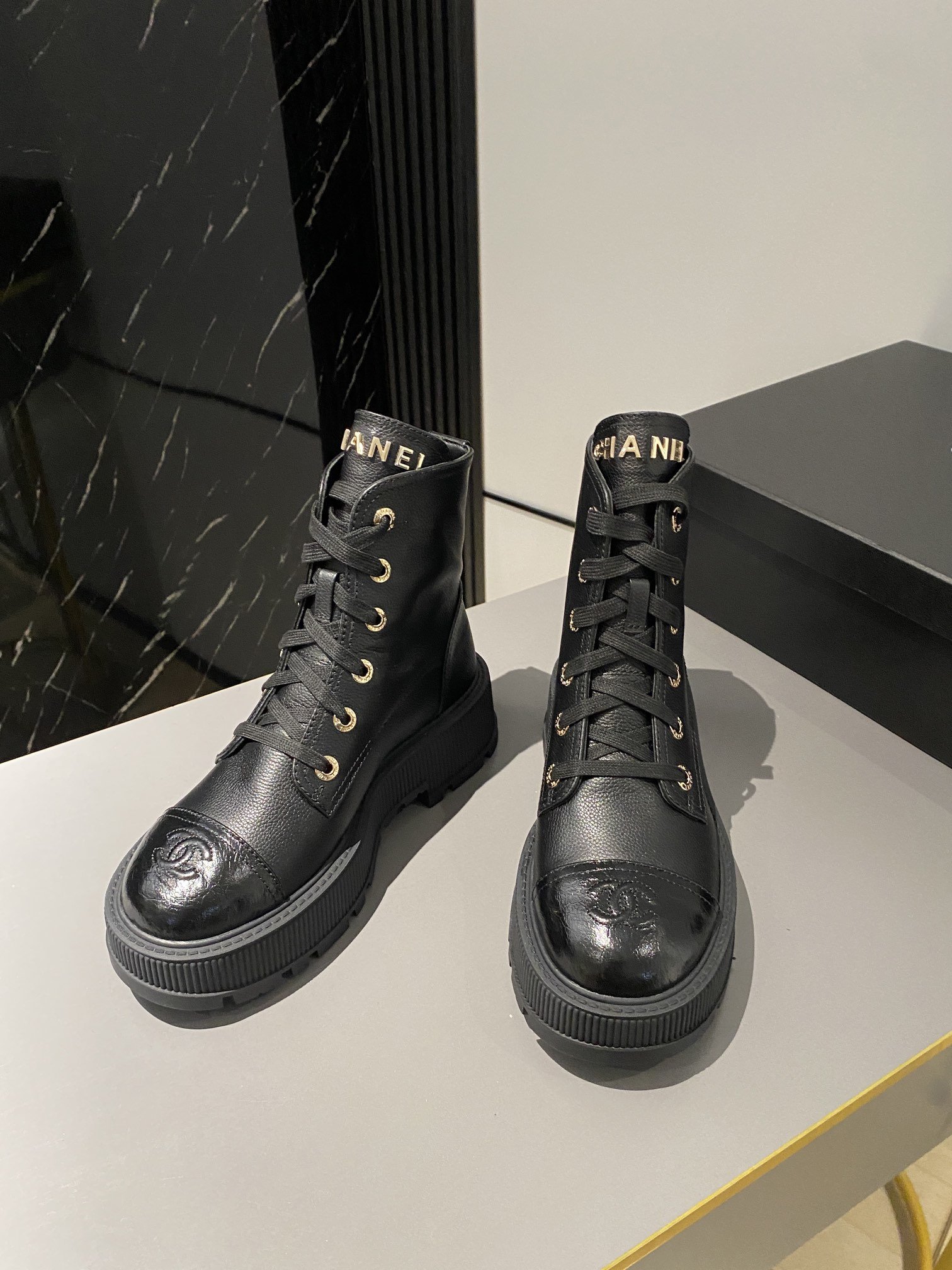 Ch**el Short Boots Black For Women