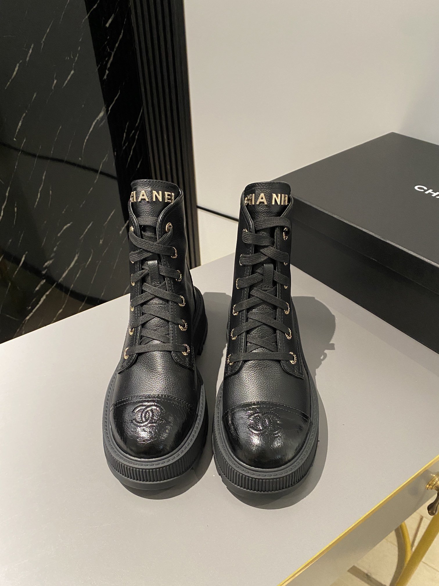 Ch**el Short Boots Black For Women