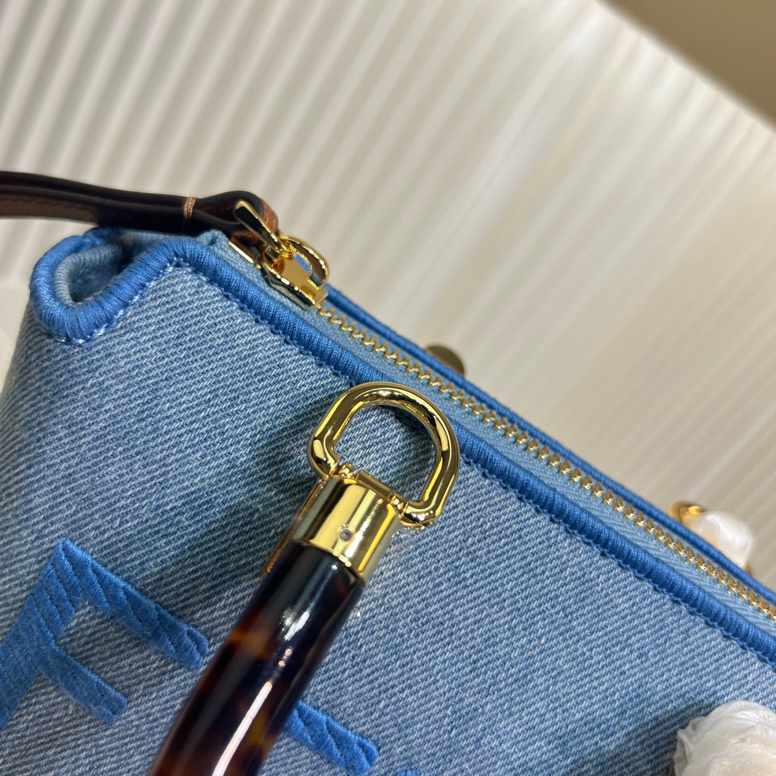 F**di By The Way Mini Bag Blue For Women 18cm / 17.1in