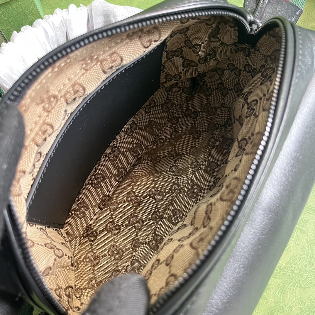 Gvc*1 Shoulder Tonal Double G Bag Green Khaki/Black For Men 23.3cm/9.2in 725696 AABDH 3353