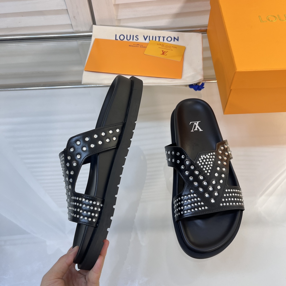 L0vis Vvtt0n Oasis Mule LV Black For Women