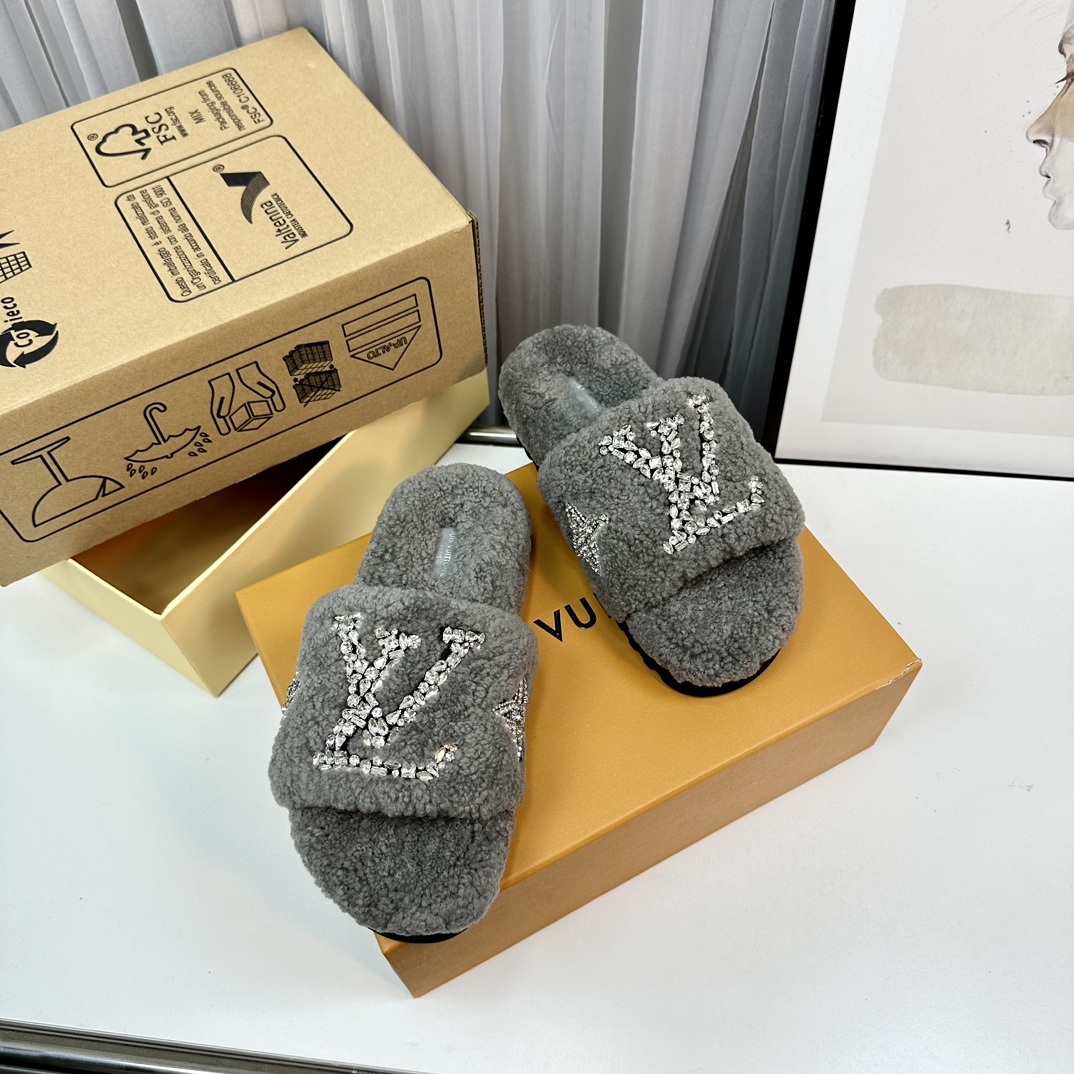 L0vis Vvtt0n Paseo Flat Comfort Mule Grey For Women