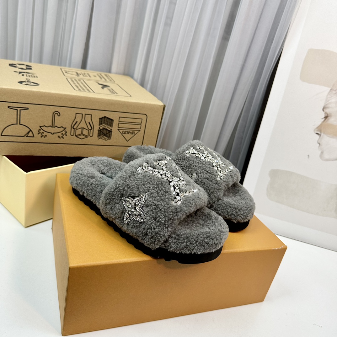 L0vis Vvtt0n Paseo Flat Comfort Mule Grey For Women