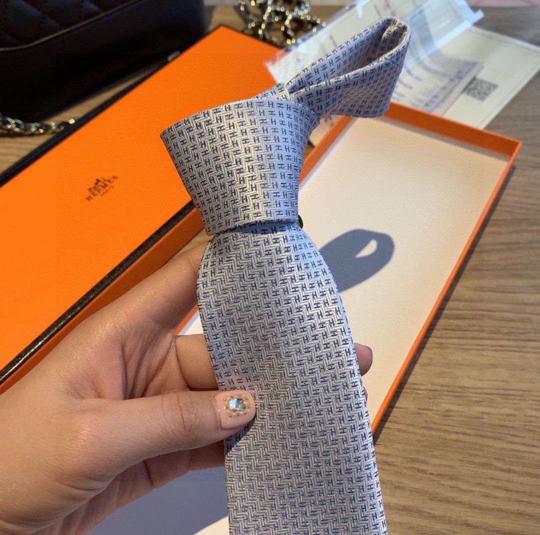 H**me5 Tie 7 Faconnee New H Grey For Men