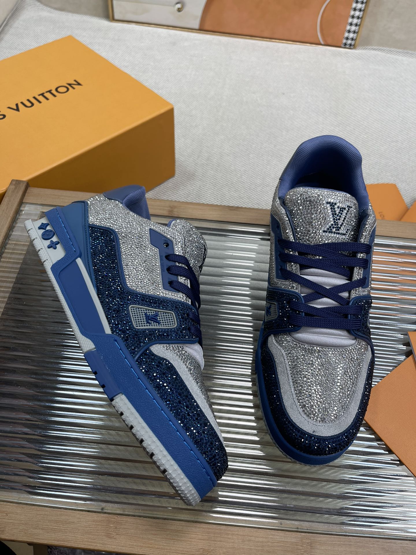 L0vis Vvtt0n Trainer Sneaker LV Dark Blue For Women