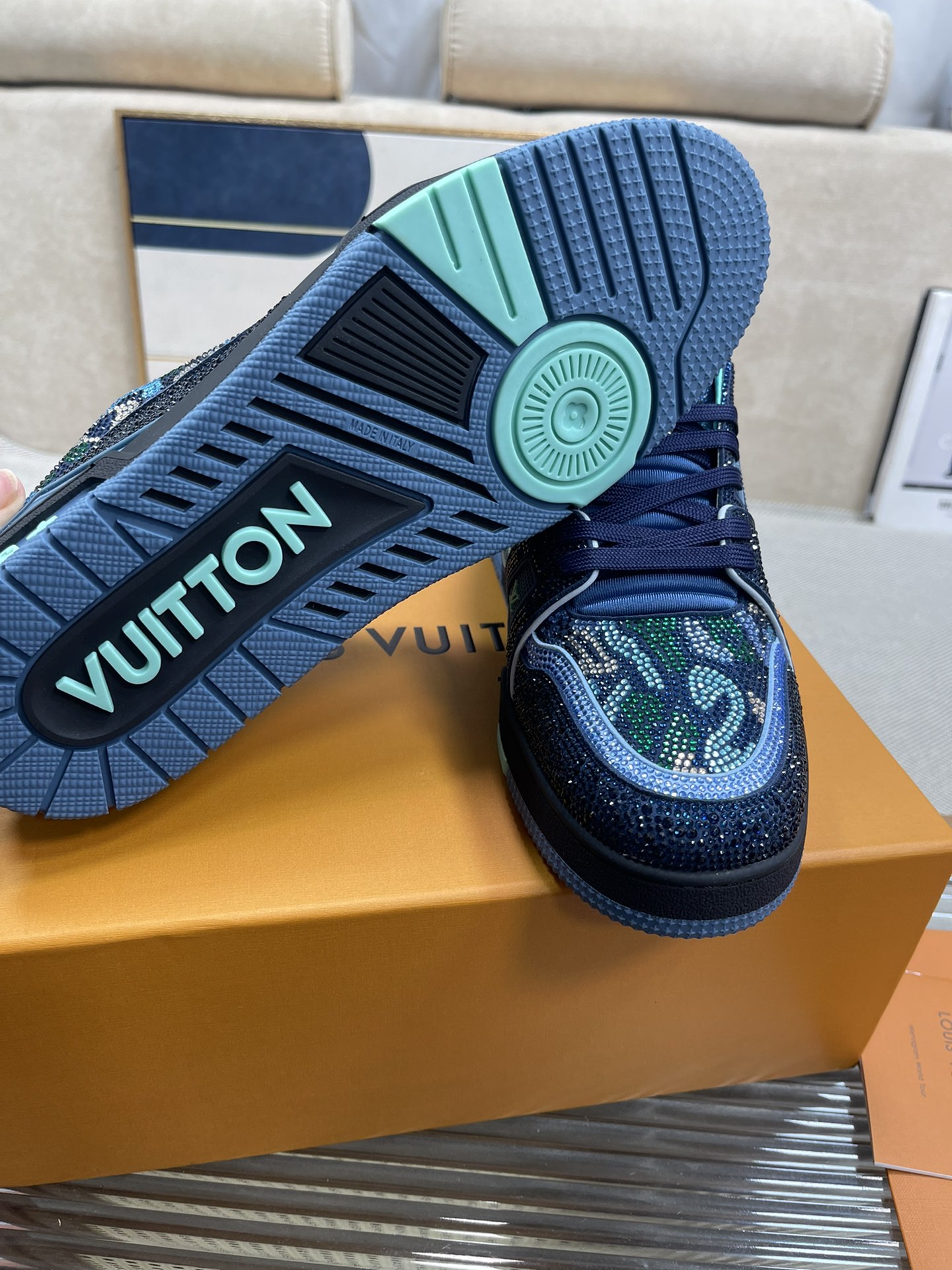 L0vis Vvtt0n Trainer Sneaker LV Dark Blue For Women