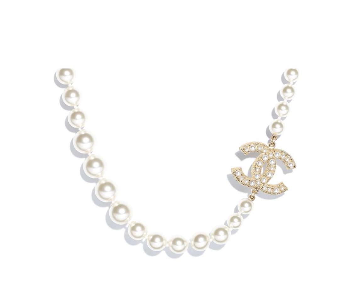 Ch**el Pearl Necklace White For Women