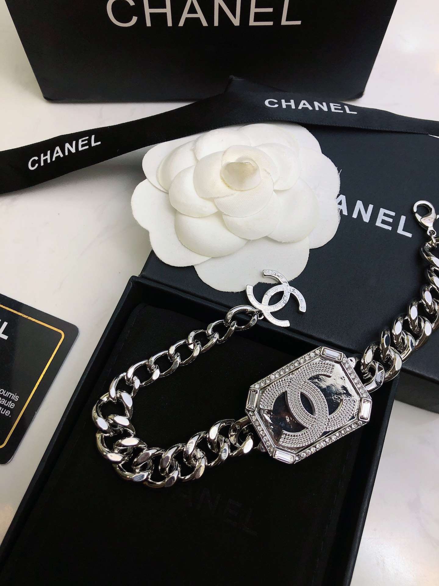 Ch**el Perfume Bracelet Silver For Women