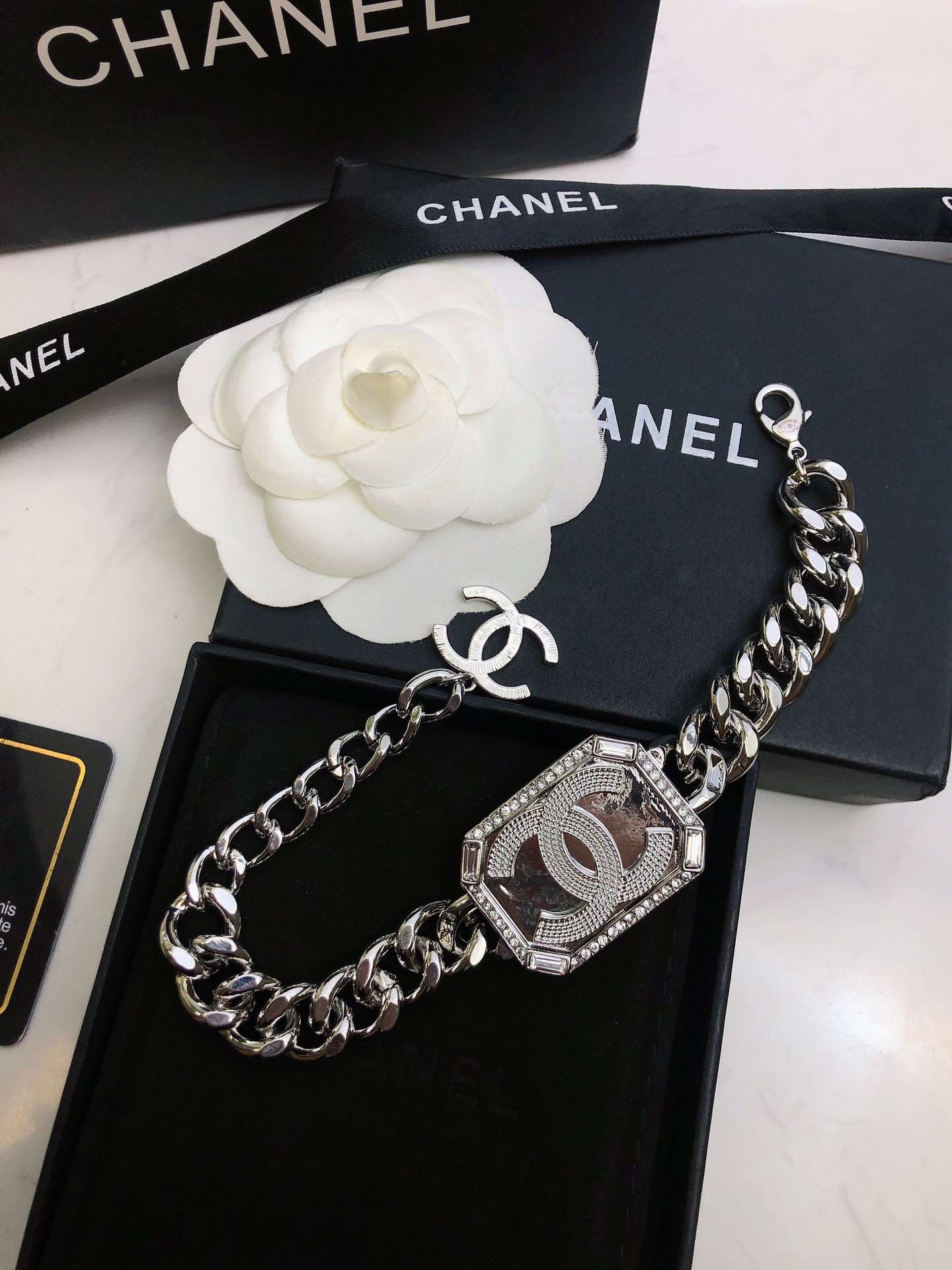 Ch**el Perfume Bracelet Silver For Women