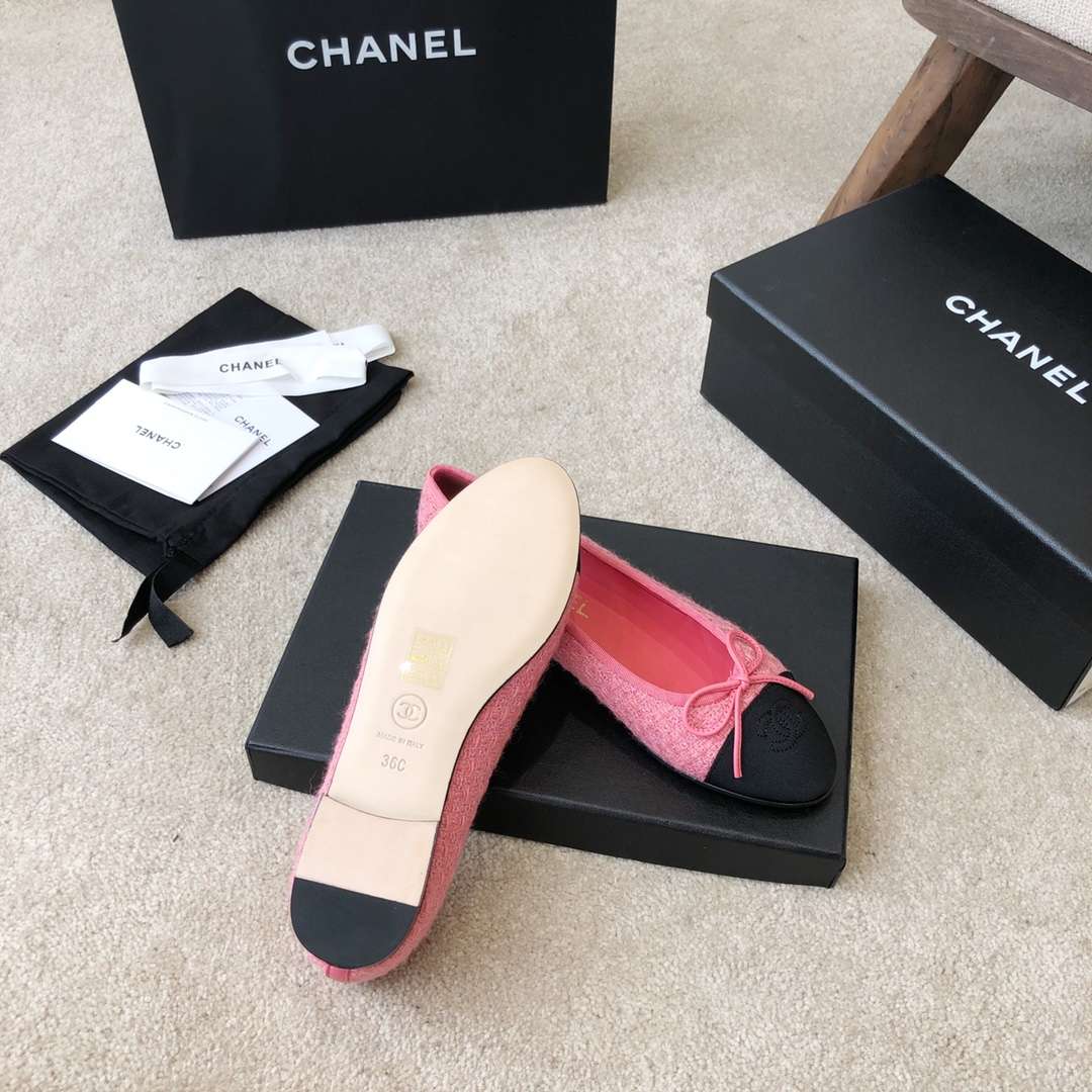 Ch**el Ballet Flats Pink For Women