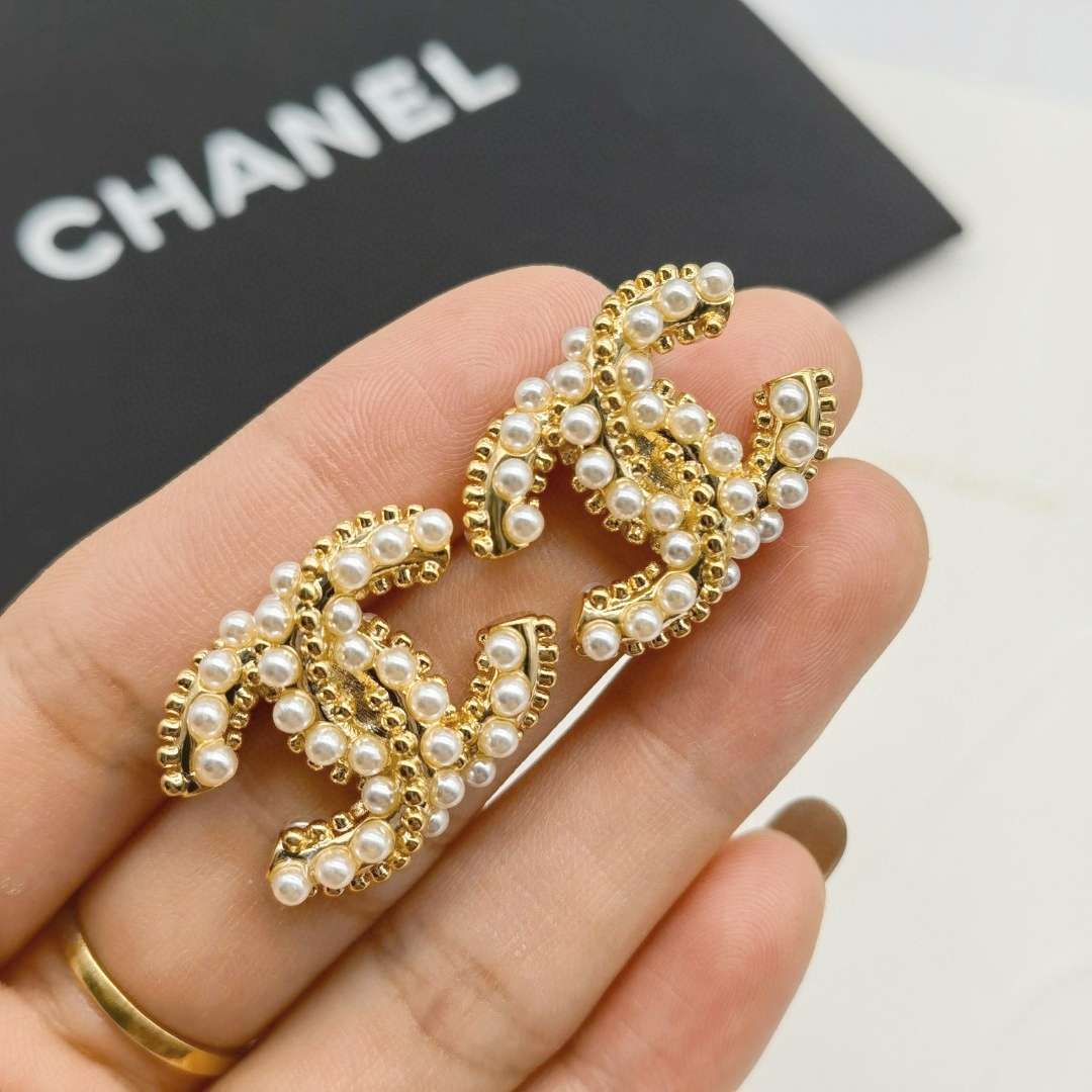 Ch**el CC Earrings Gold For Women