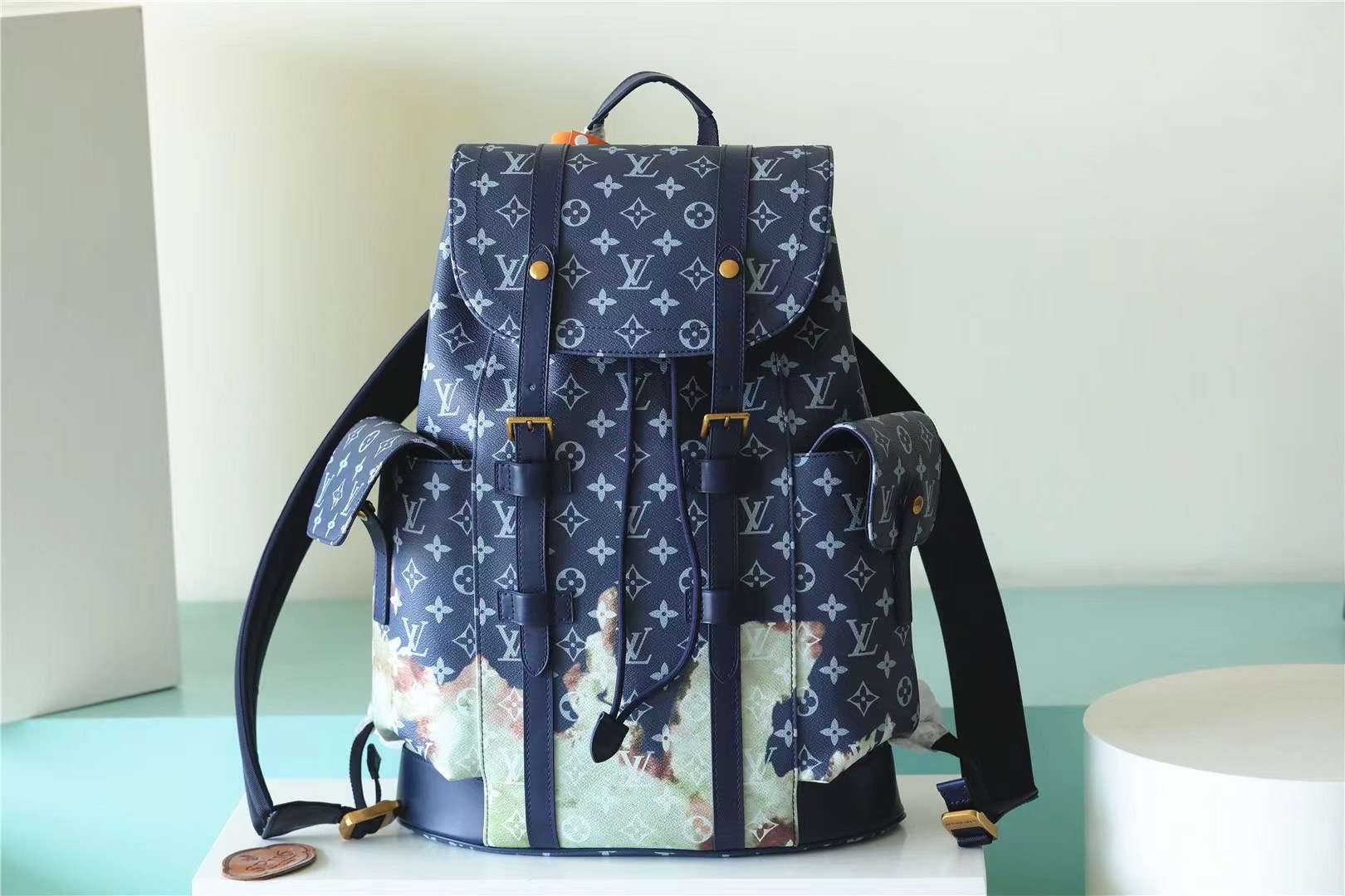 L0vis Vvtt0n Christopher MM Drak Blue For Men 44cm / 17.3in