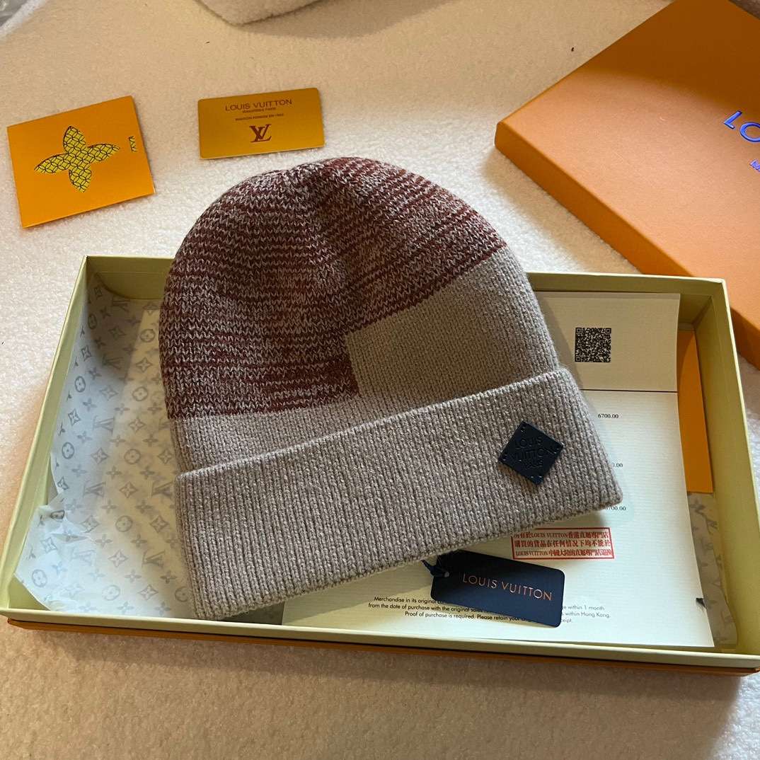 L0vis Vvtt0n Neo Petit Damier Beanie Brown For Women