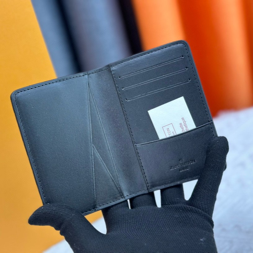 L0vis Vvtt0n Pocket Organizer In Black Monogram Shadow Calfskin For Men, Men’s Wallet 11cm LV M62899