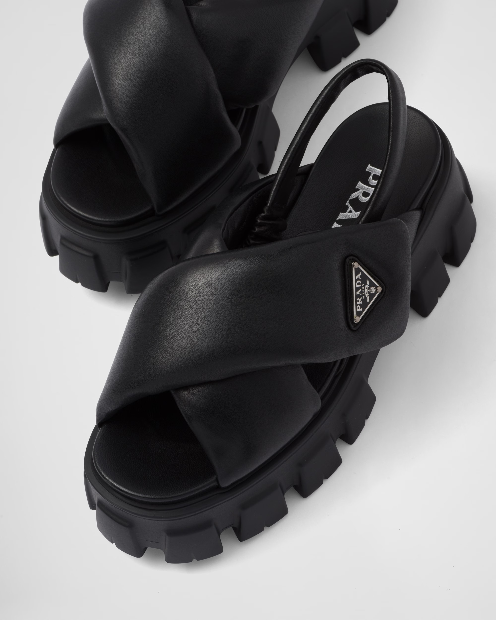 Monolith Padded Nappa Leather Sandals For Women 1X123N_2DL8_F0002_F_055