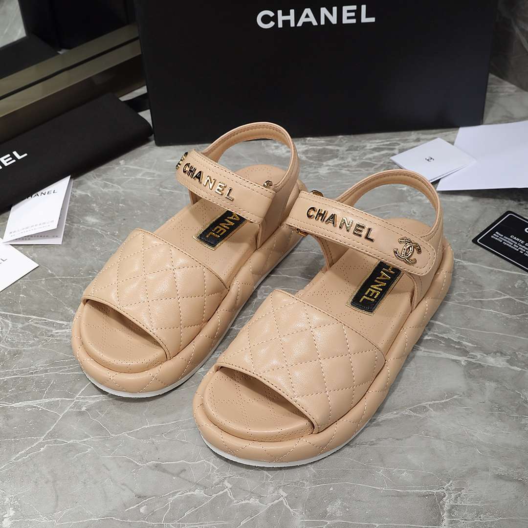 Ch**el Sandal Beige For Women