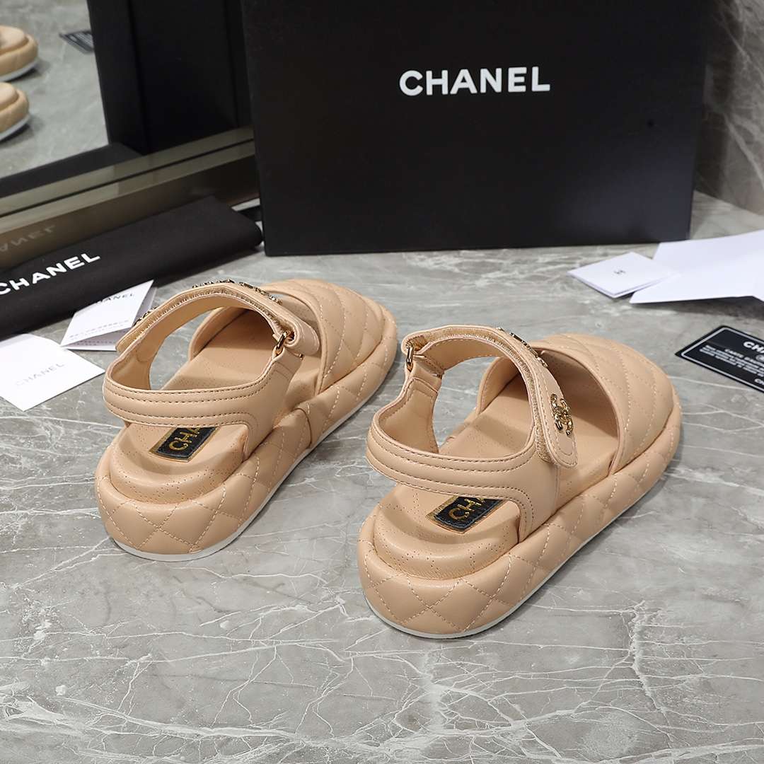 Ch**el Sandal Beige For Women