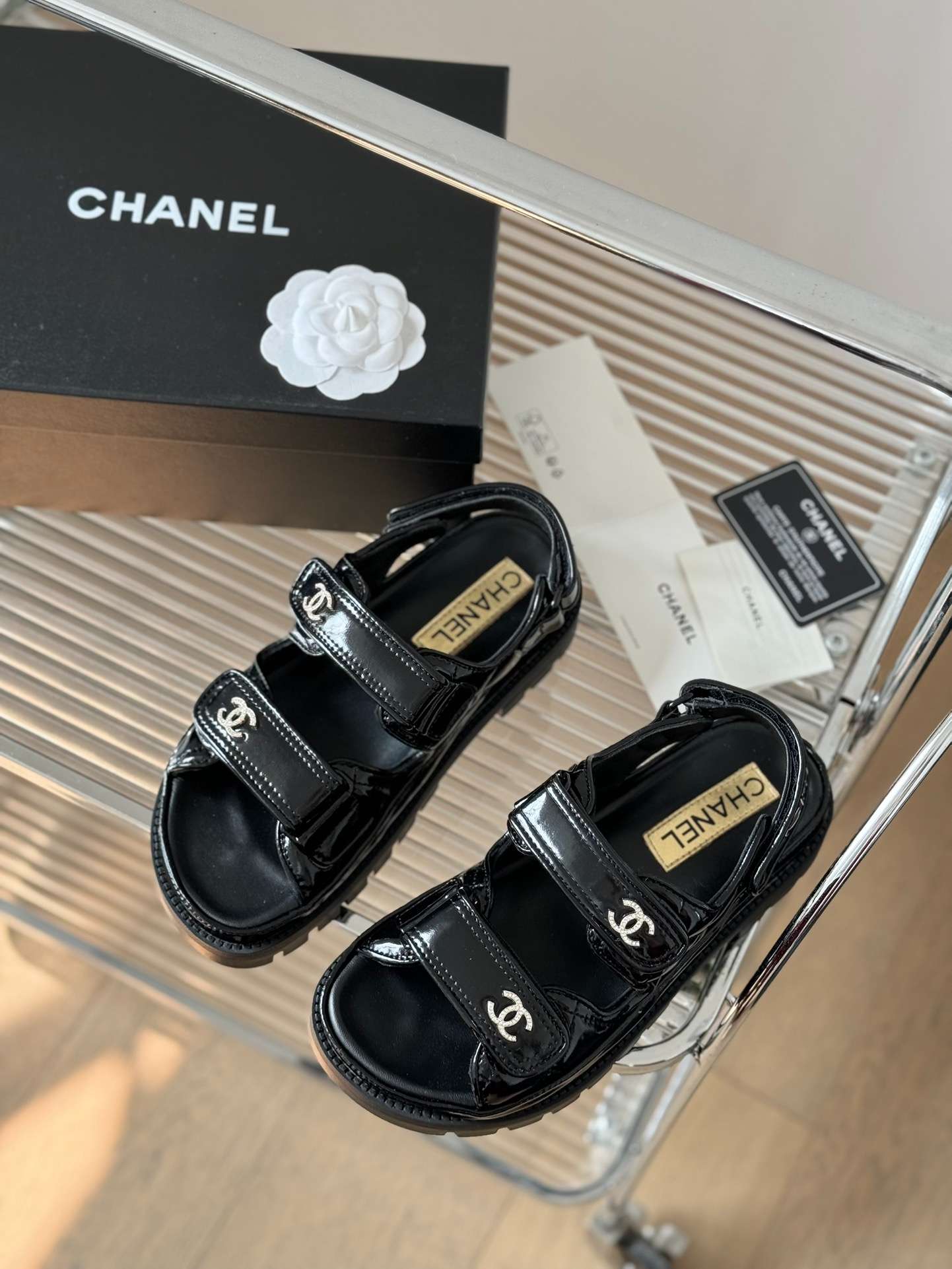 Ch**el Sandals Black For Women