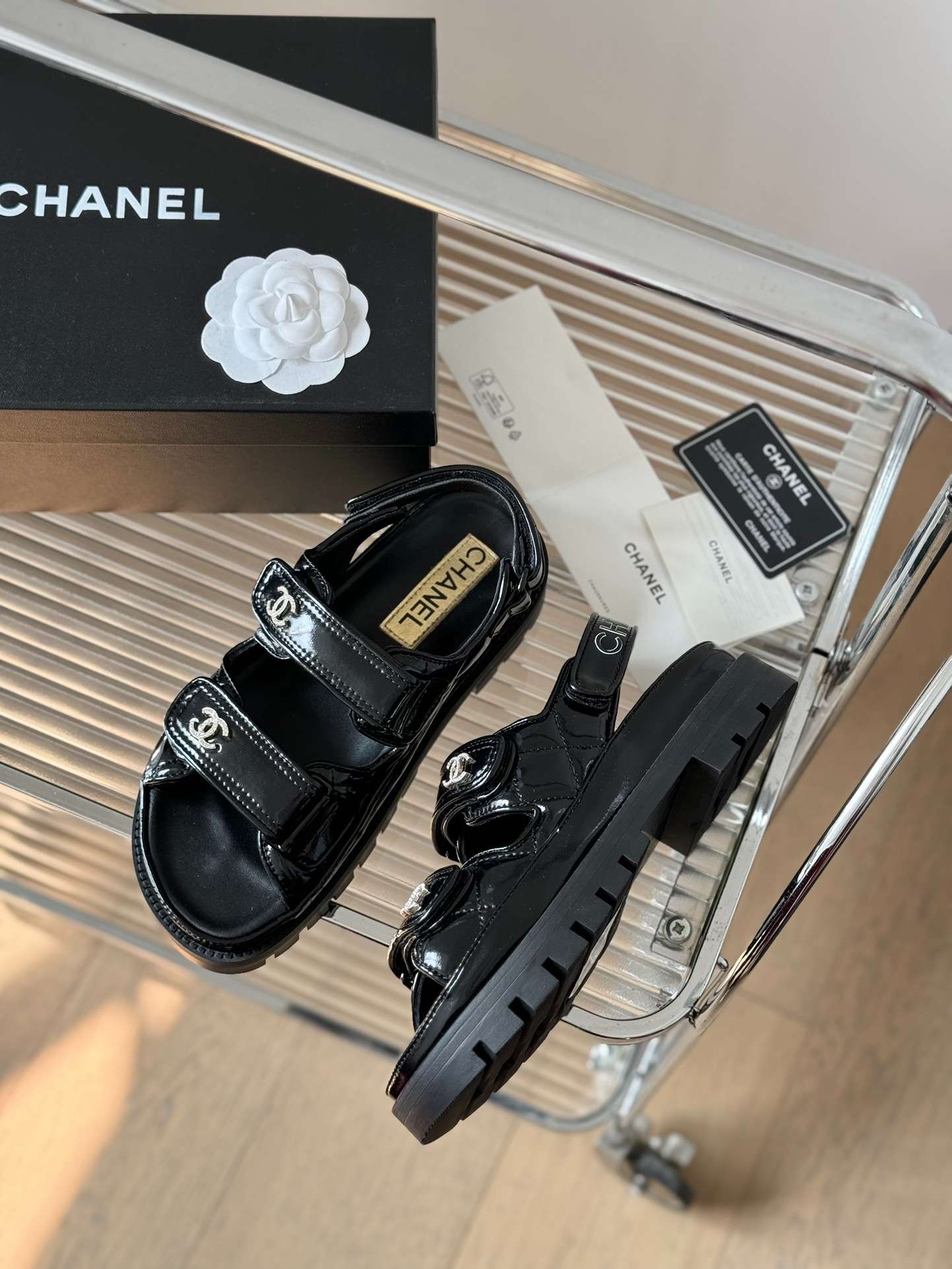 Ch**el Sandals Black For Women