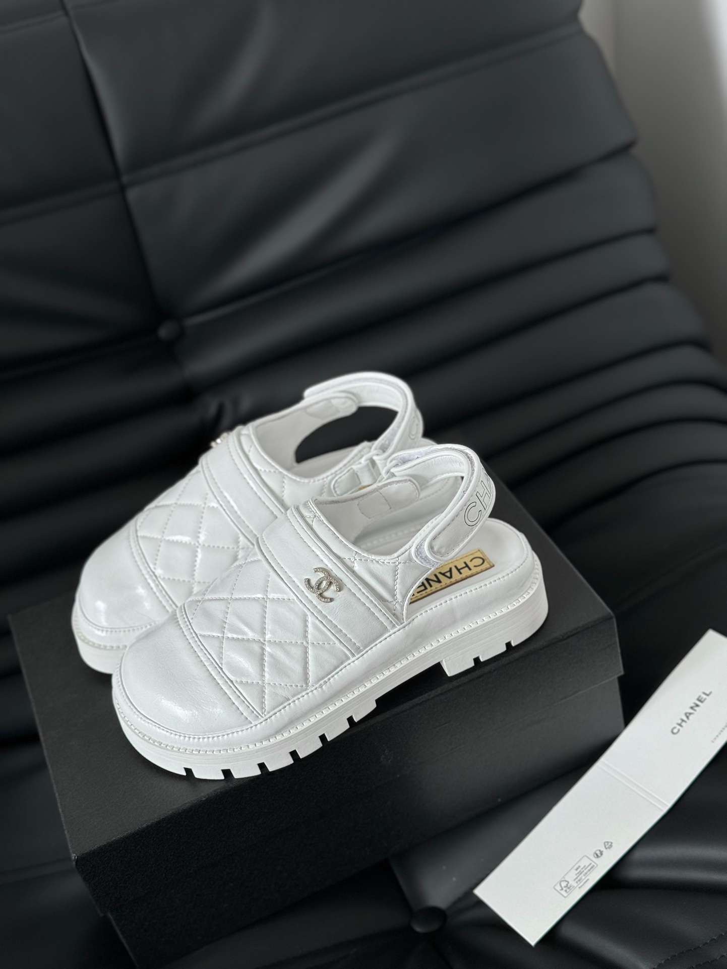 Ch**el Velcro Sandal White For Women