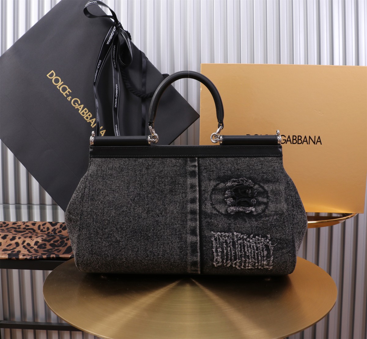 Dolce & Gabbana Sicily Handbag Black For Women 11.4in/29cm