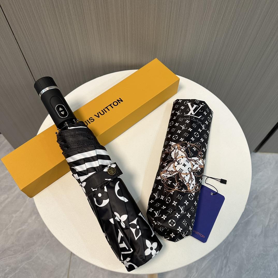 L0vis Vvtt0n Automatic Folding Umbrella Black