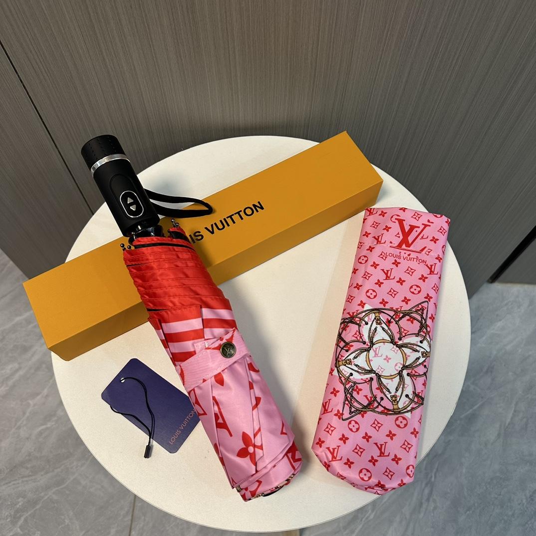 L0vis Vvtt0n Automatic Folding Umbrella Pink