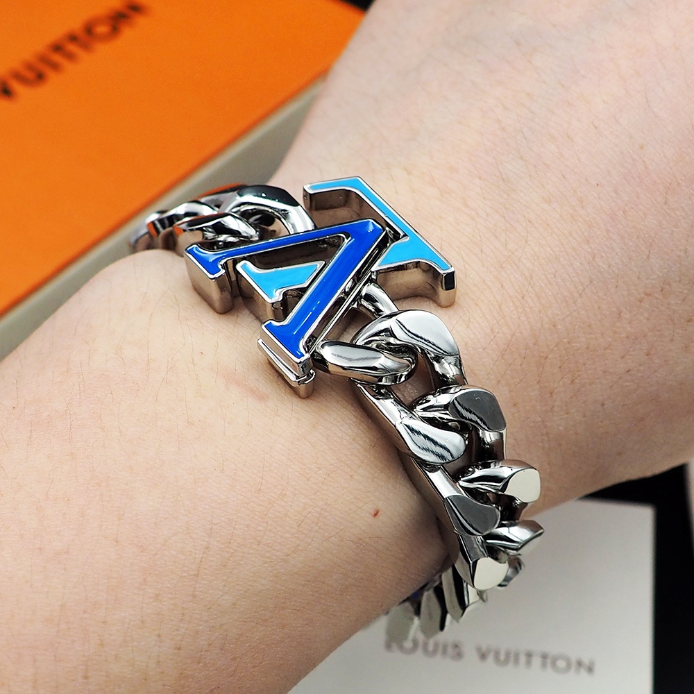 L0vis Vvtt0n Chain Bracelet Silver For Men M0919M