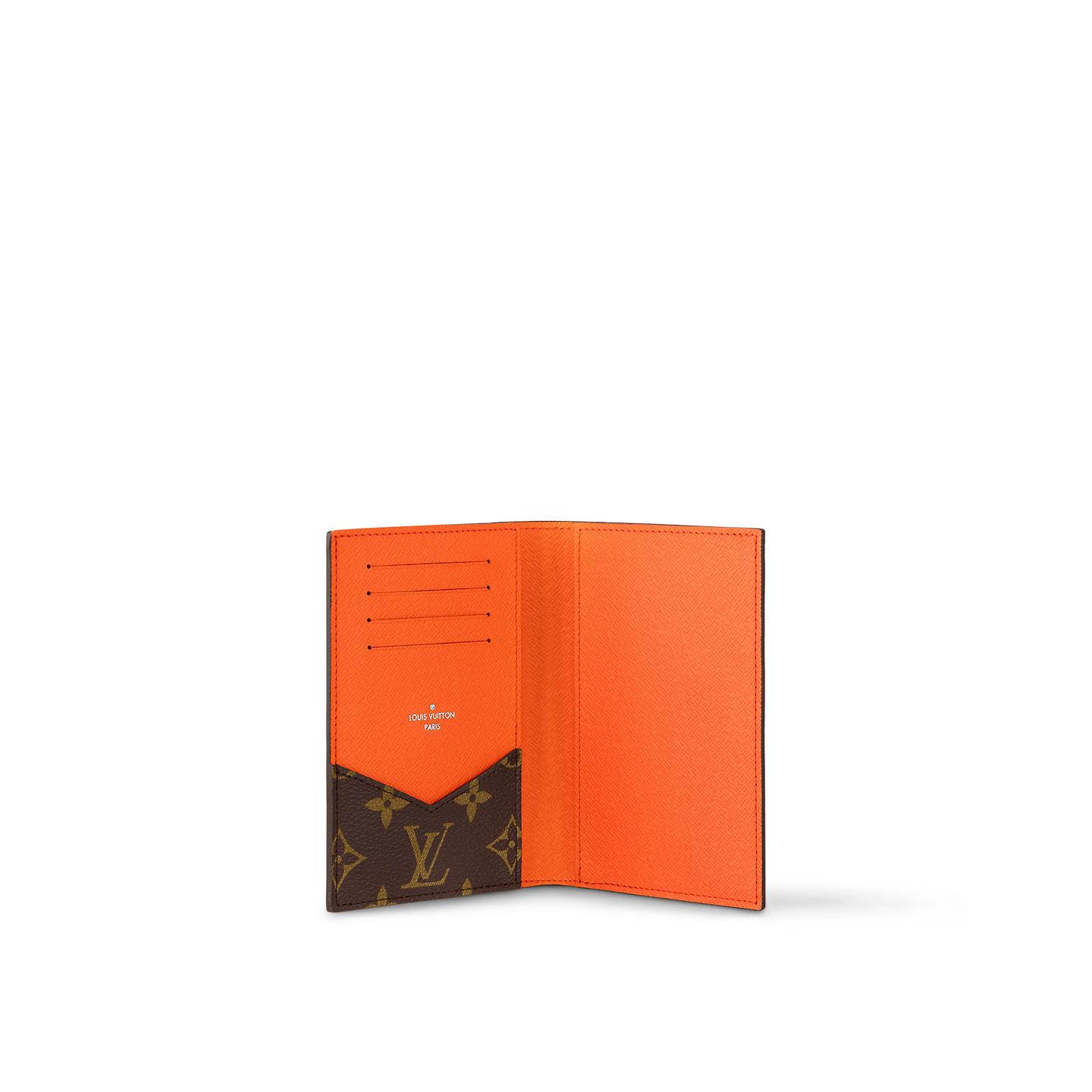 L0vis Vvtt0n Passport Cover Wallet Orange For Men 5.5in/14cm M82863