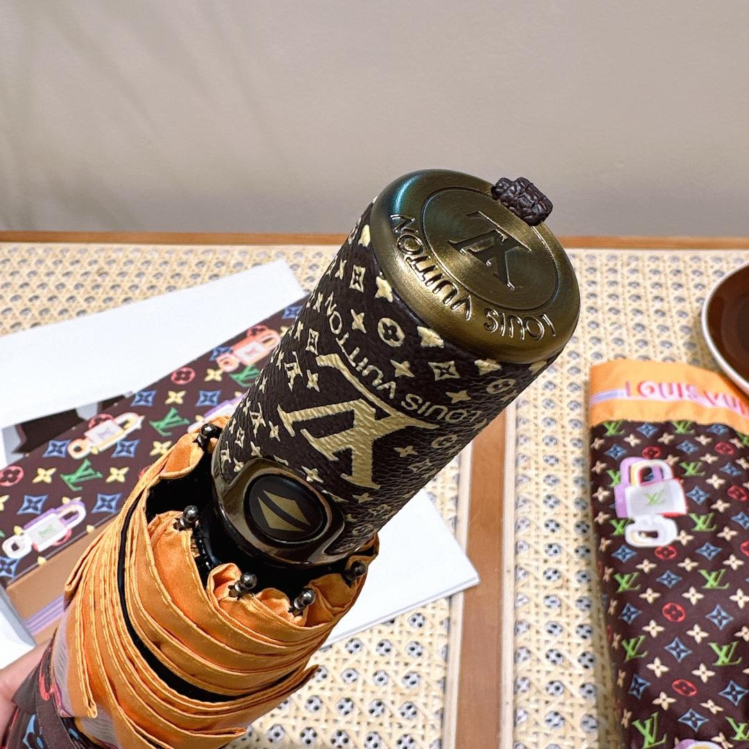 L0vis Vvtt0n Monogram Printed Umbrella Brown