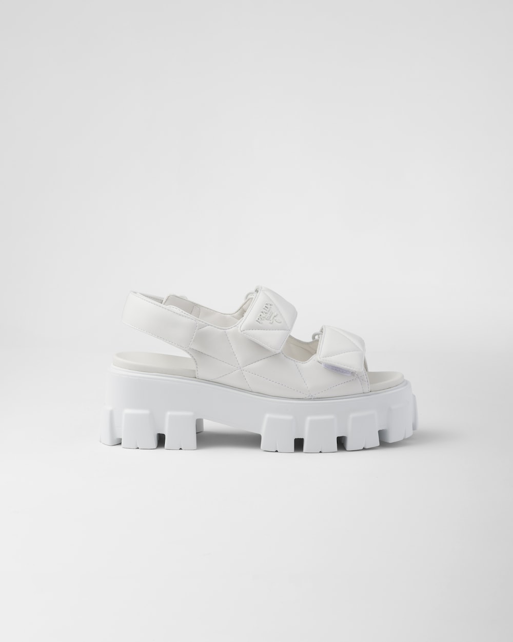 Pra*a Monolith Nappa Sandals White For Women 1X439N_038_F0009_F_055