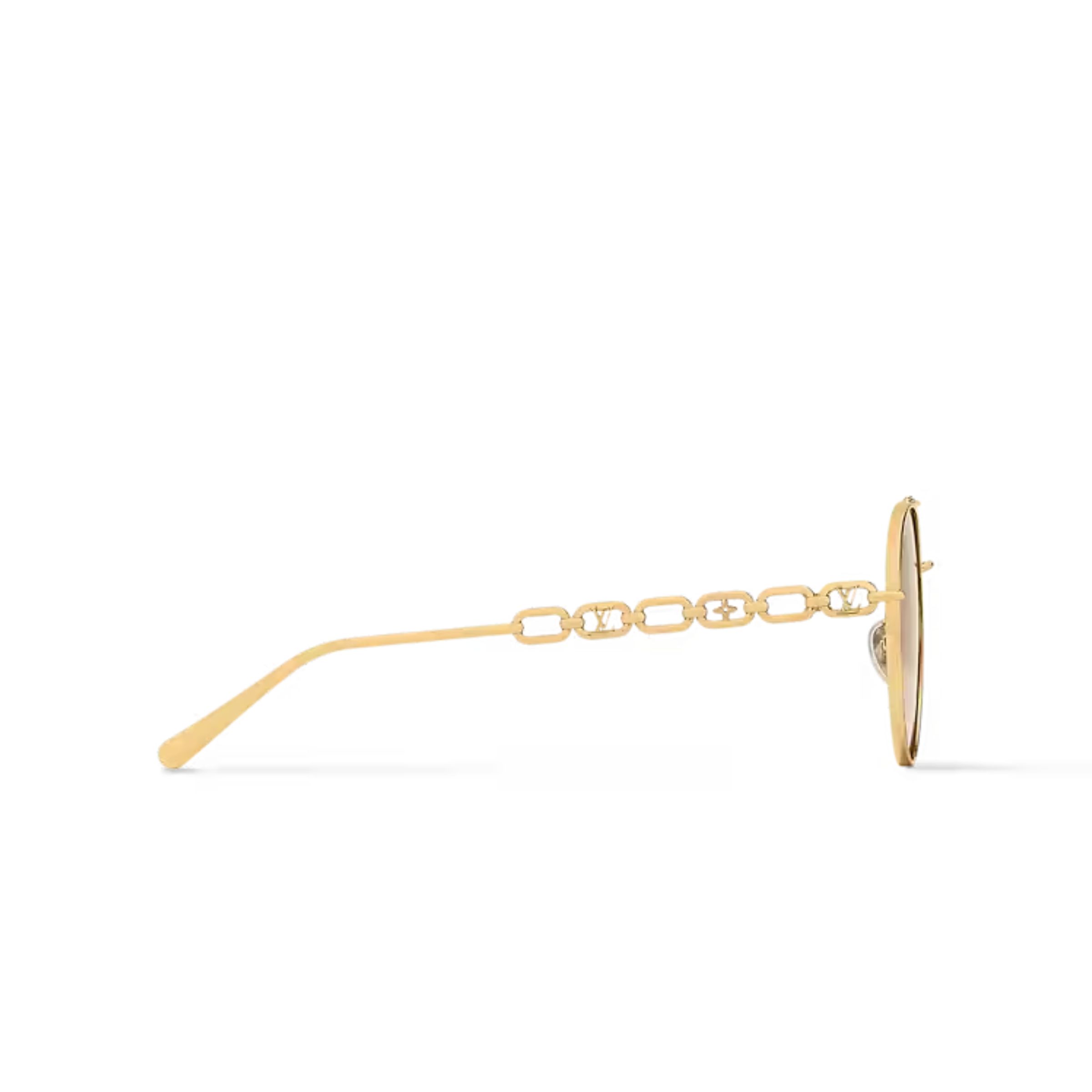 L0vis Vvtt0n My LV Chain Pilot Sunglasses Gold For Women Z1539W