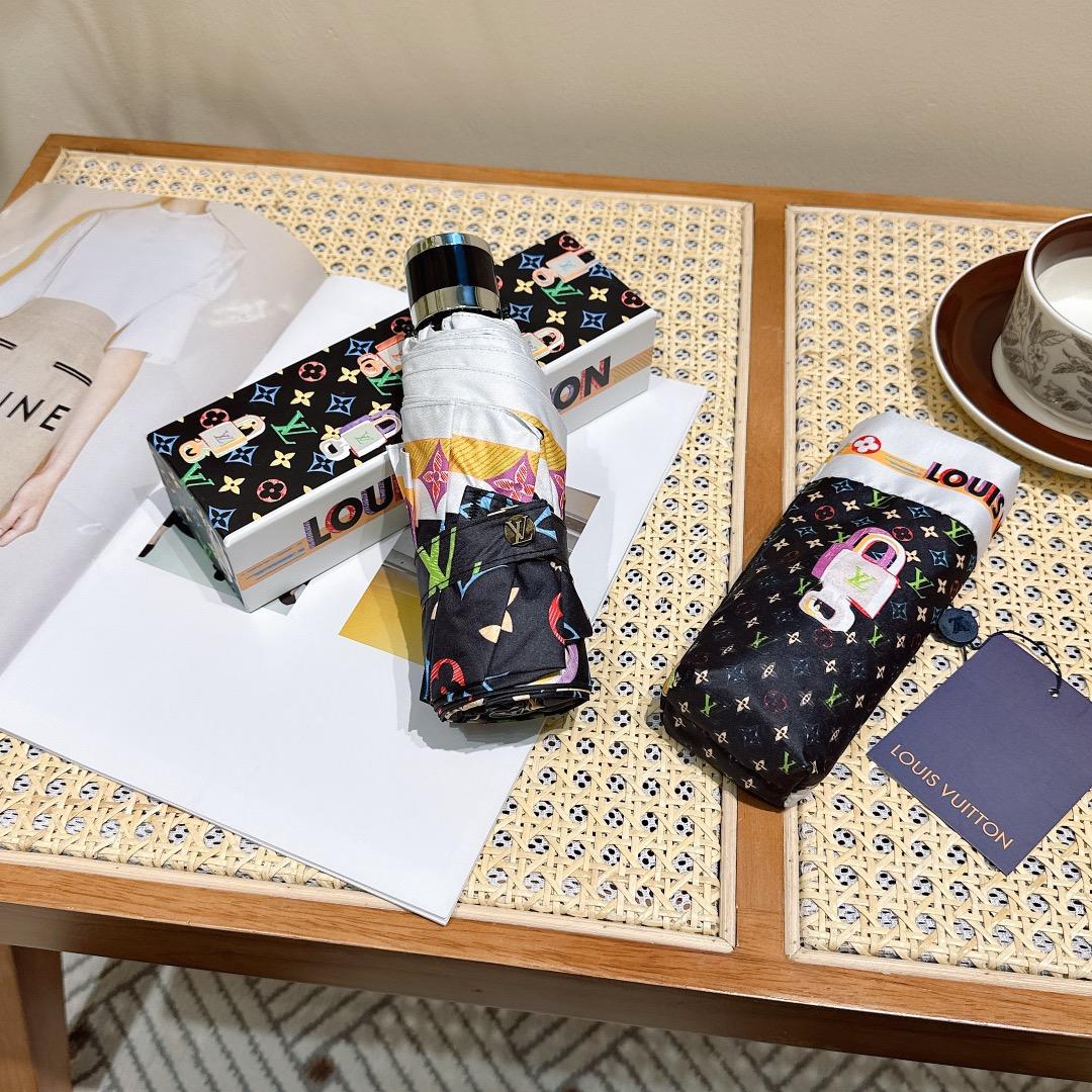 L0vis Vvtt0n Opening Folding Monogram Umbrella Black