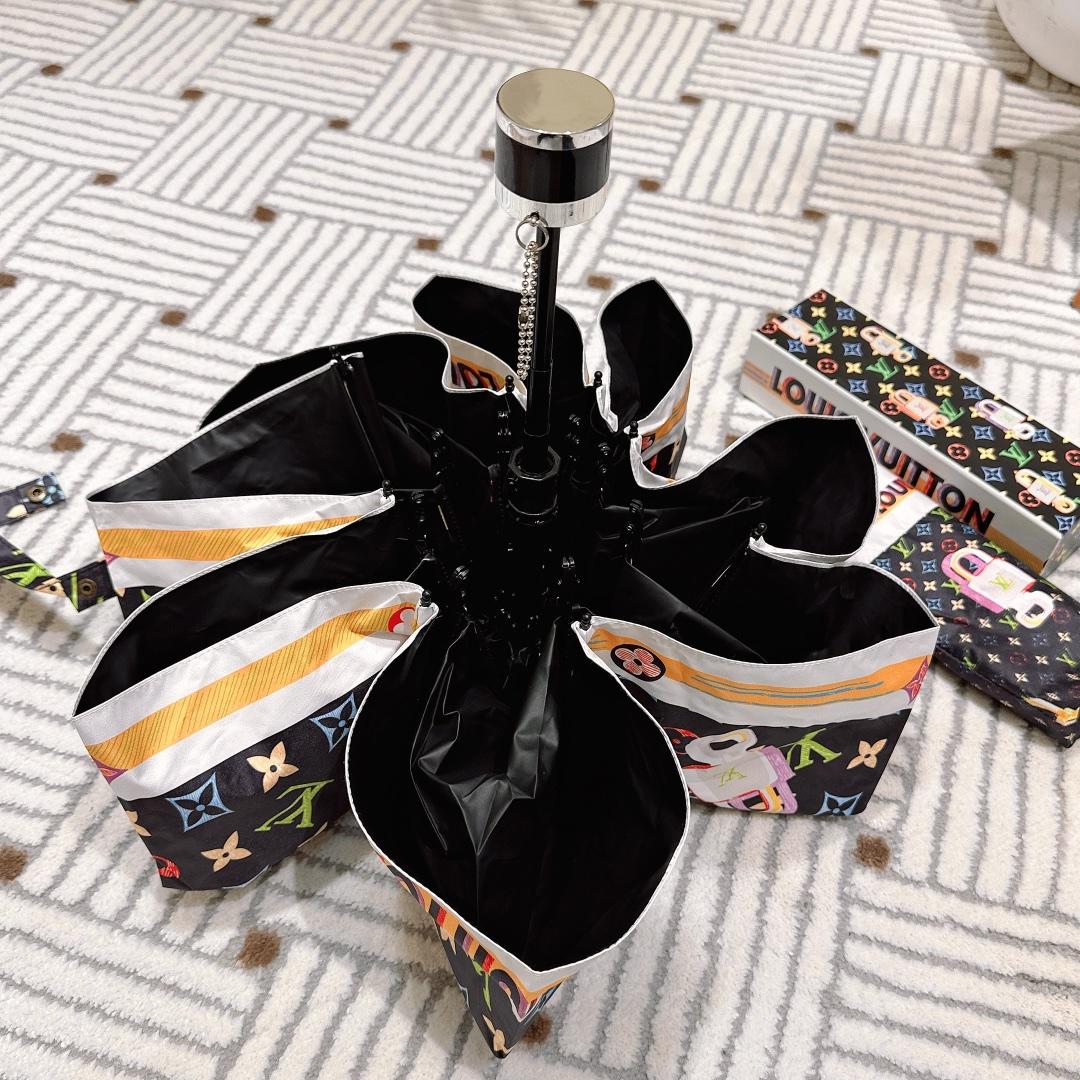 L0vis Vvtt0n Opening Folding Monogram Umbrella Black